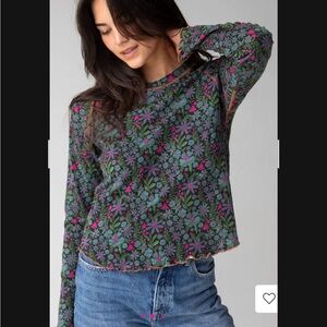 NATURAL LIFE Floral Long Sleeve Top - Lily Cotton Long Sleeve